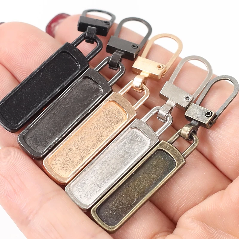 5/10 Stück Metall-Reißverschlusszieher, DIY-Näh-Reißverschlussschieber, Ersatz für Sofortreparatur, Universeller Reißverschlusskopf für Kleidung und Taschen – Detail 5