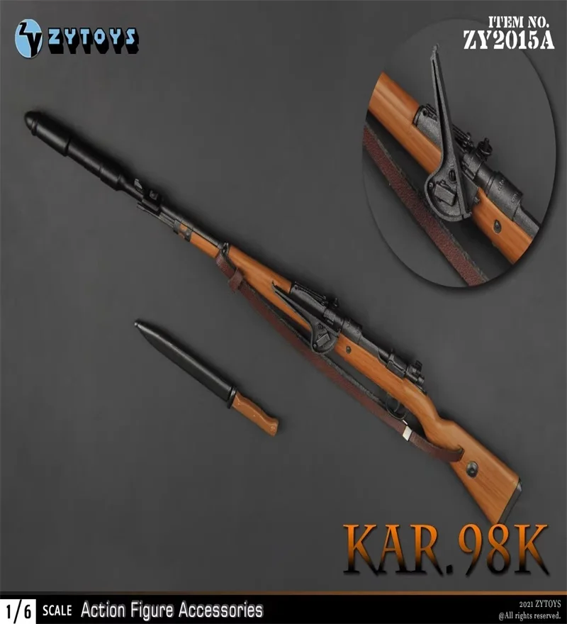 Zytoys zy2015 1/6 escala soldado 98k rifle de atirador arma de plástico modelo estático brinquedo caber 12 ''figura de ação corpo em estoque