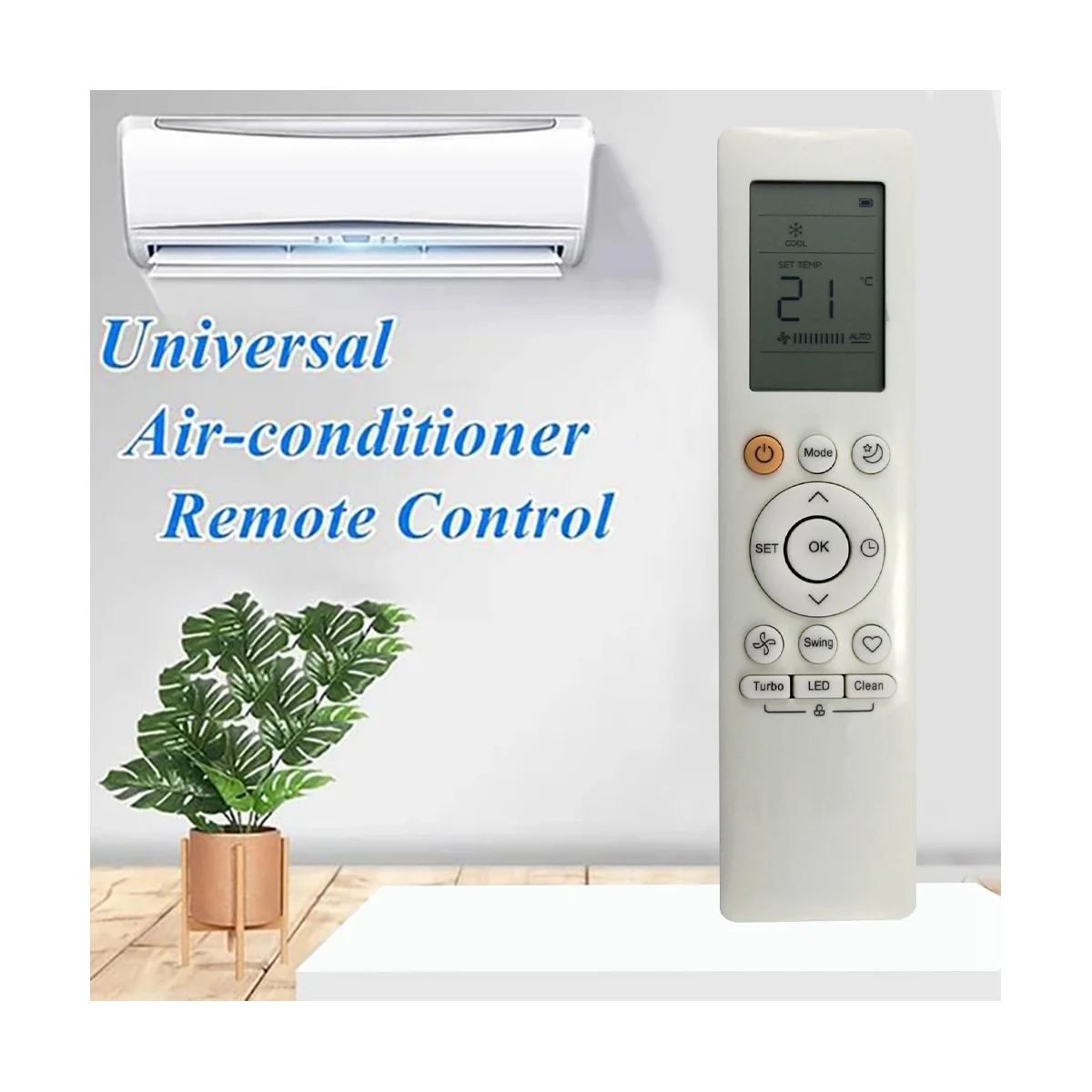 A57G-Control remoto de aire acondicionado para aire acondicionado Midea RG10B(B) BGEF Control remoto de repuesto