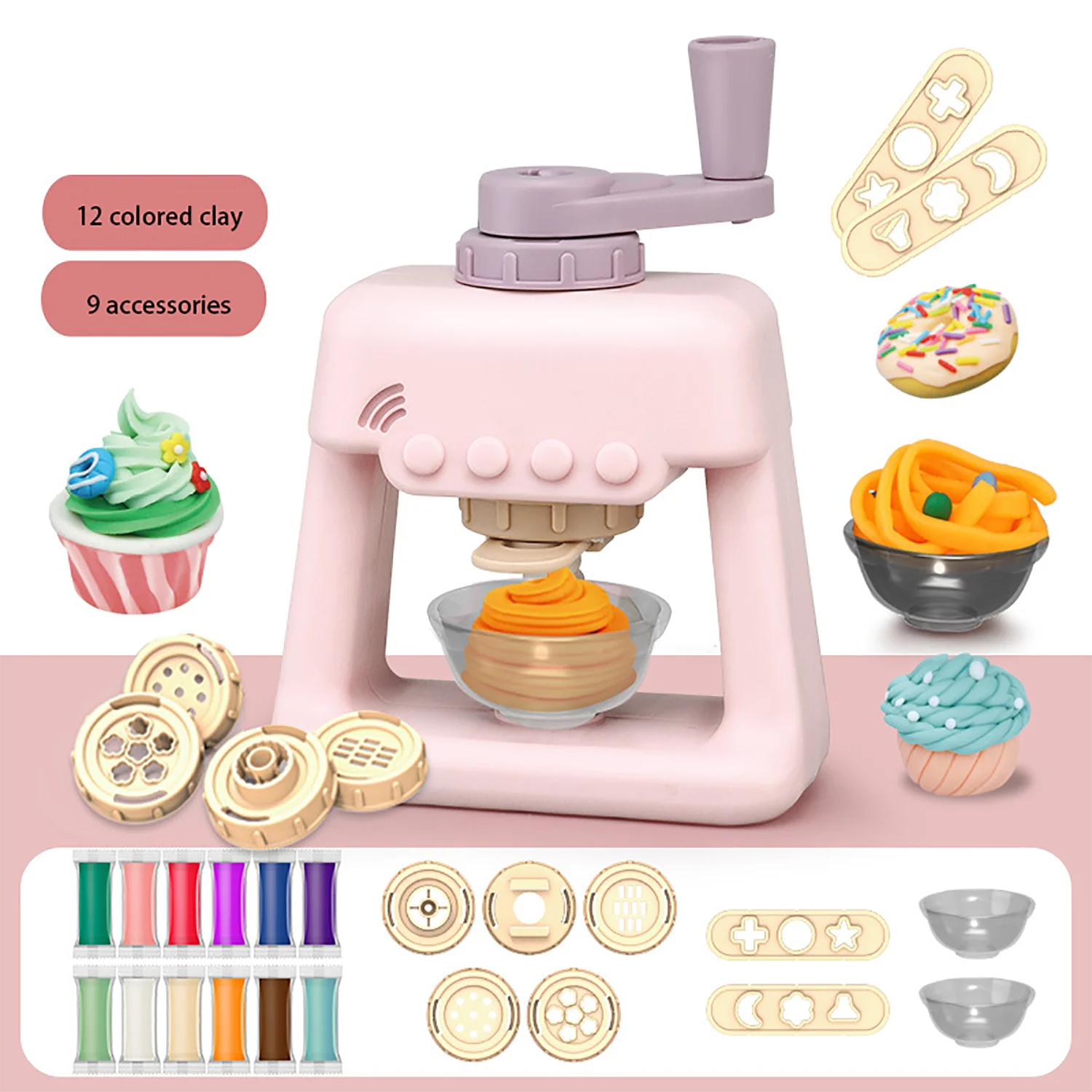 

Детские игрушки из цветной глины, аппарат для лапши, аппарат для изготовления глины ручной работы для мороженого, набор для приготовления пищи, «сделай сам», домашний стиль