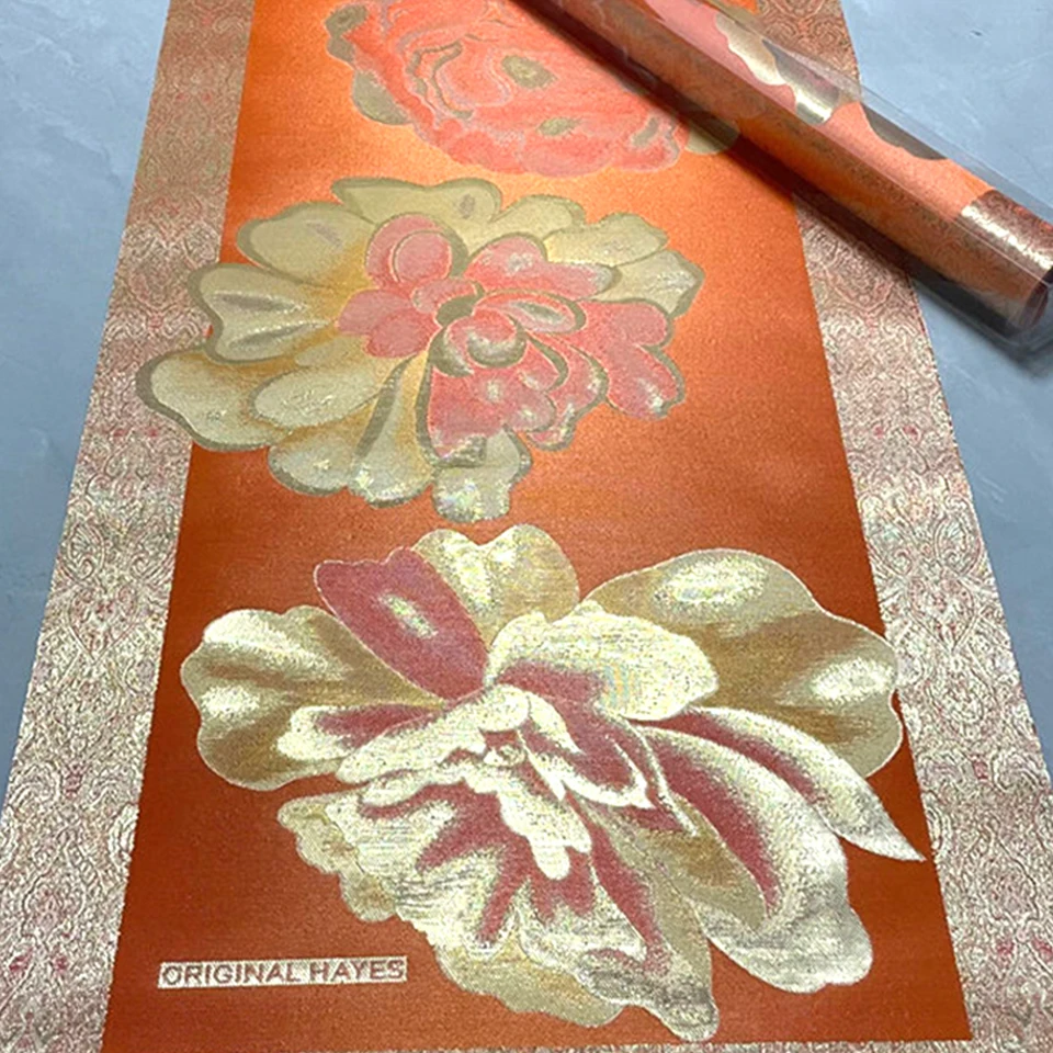 

Elegant Bridal Gele & Ipele Set - New African Wedding Headwrap with 3D Flowers Design,2PC Jacob Hayes Style Nigerian Gele TX-5-9