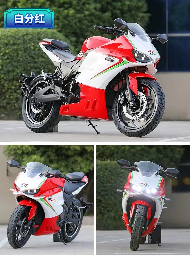 كاليكو دراجة نارية سباق كهربائية عالية السرعة للطرق الوعرة 72 فولت مخصصة مع نطاق 200 كيلومتر #5