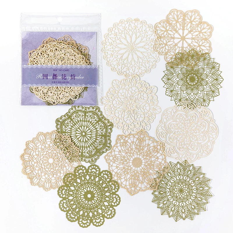 10pcs/lot Vintage Lace Decoupage Paper for DIY Scrapbooking, Journal Decor