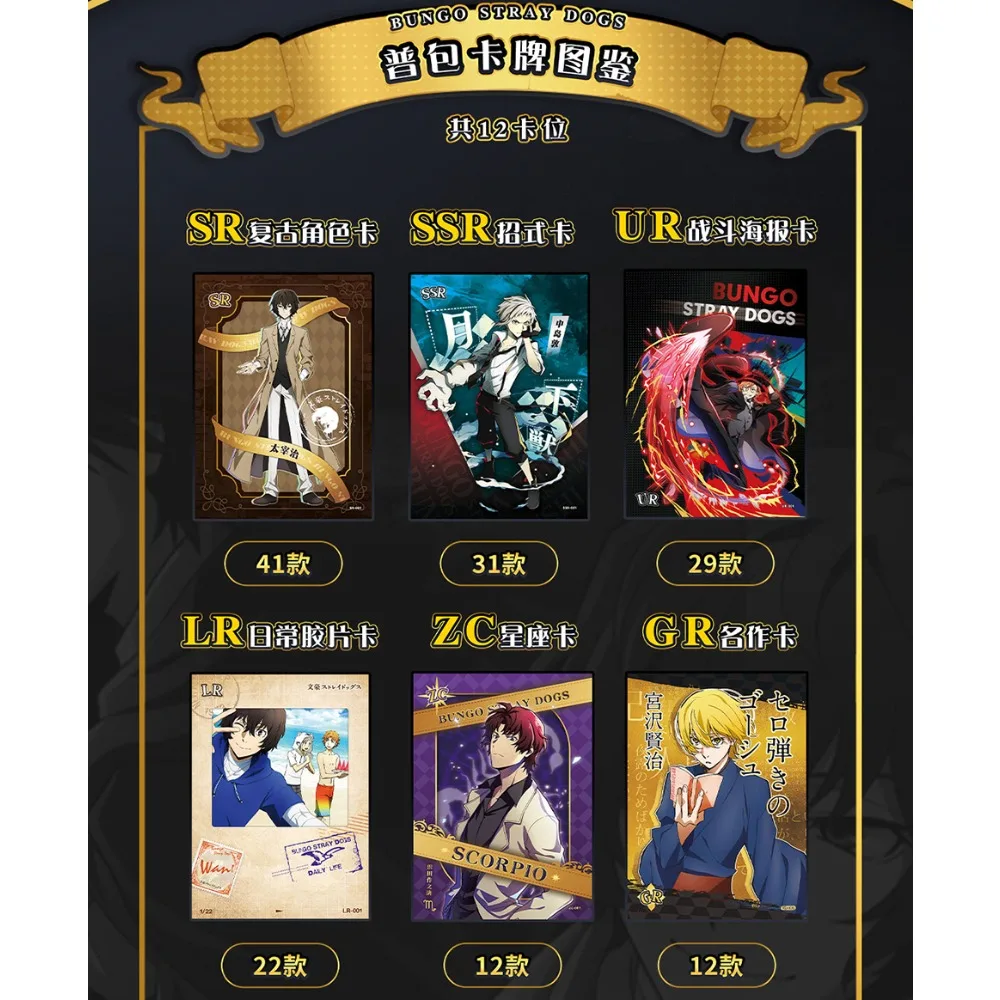 Bungo Zwerfhonden Collectie Kaarten Gotische Stijl Nakajima Atsushi Izumi Kyouka Anime Karakters Hol Kaarten Kinderen Speelgoed Gift