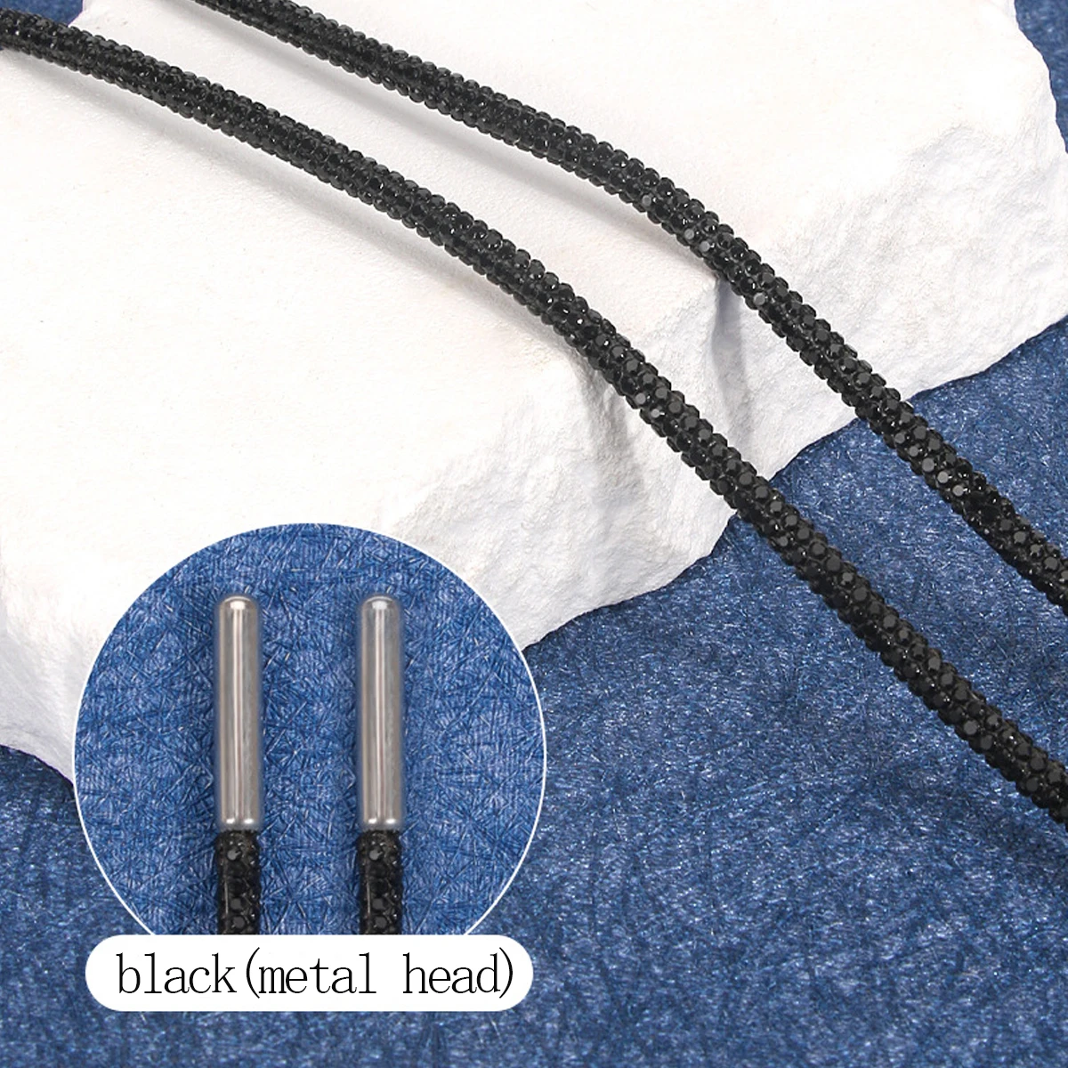 1 Stück glitzernde Schnürsenkel, Ersatz-Schnürsenkel mit Kristall-Strasssteinen, Diamant-Dekorationsseilbänder für dekorative Kapuzenpullover, DIY-Gürtel – Detail 12