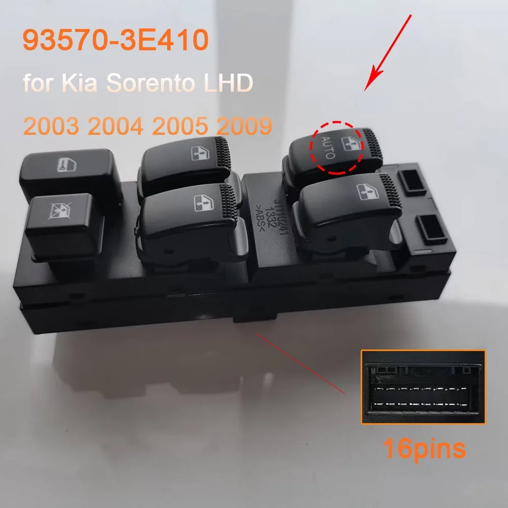 

Car Accessories for Kia Sorento LHD 2003 2004 2005 2009 power window control switch glass lifter regulator parts 93570-3E410