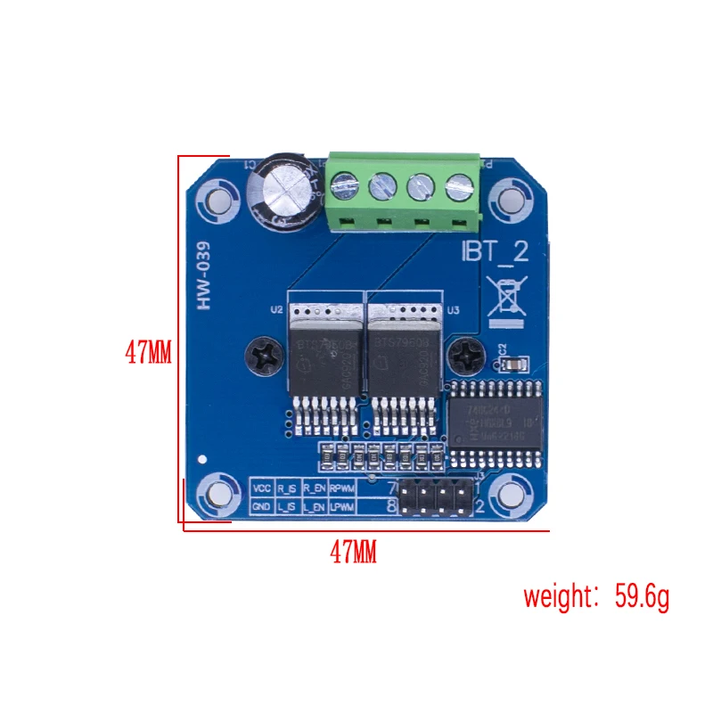 مزدوج BTS7960 43A H-bridge وحدة تشغيل المحرك عالية الطاقة/تقوم بها بنفسك السيارة الذكية التشخيص الحالي
