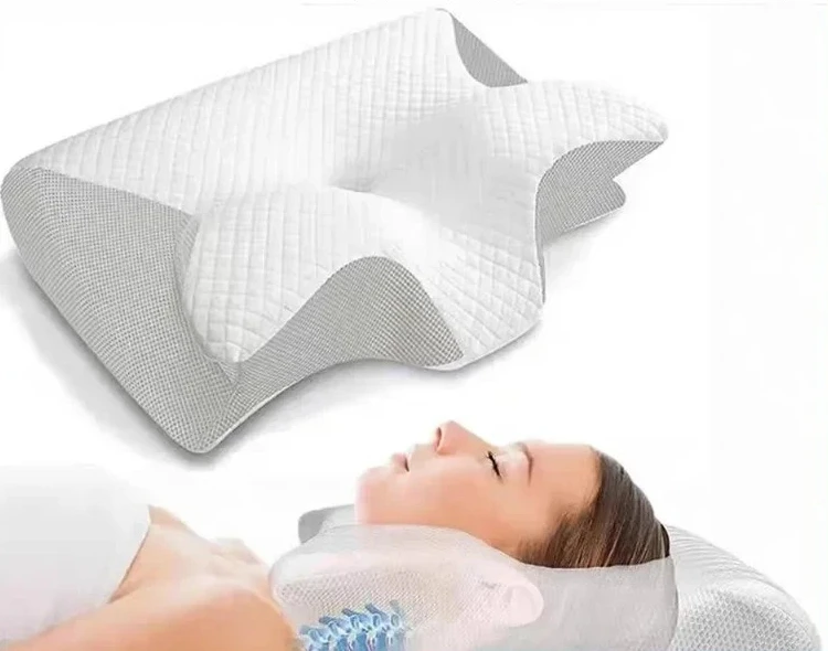 Butterfly memory foam neck pillow sleep memory pillow sleep relieve neck pain support comfortable pillow