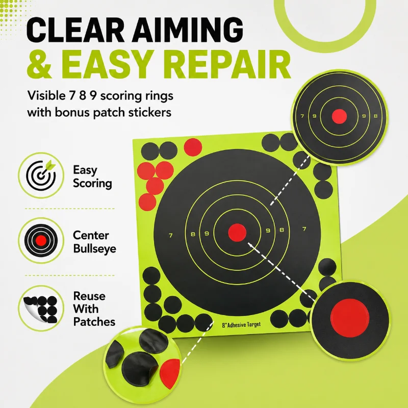 Visible Impact Color Splatter Target Sheets Self Adhesive Stickers 50PC/100PC/150PC/200PC/250PC Leisure Practice Gear