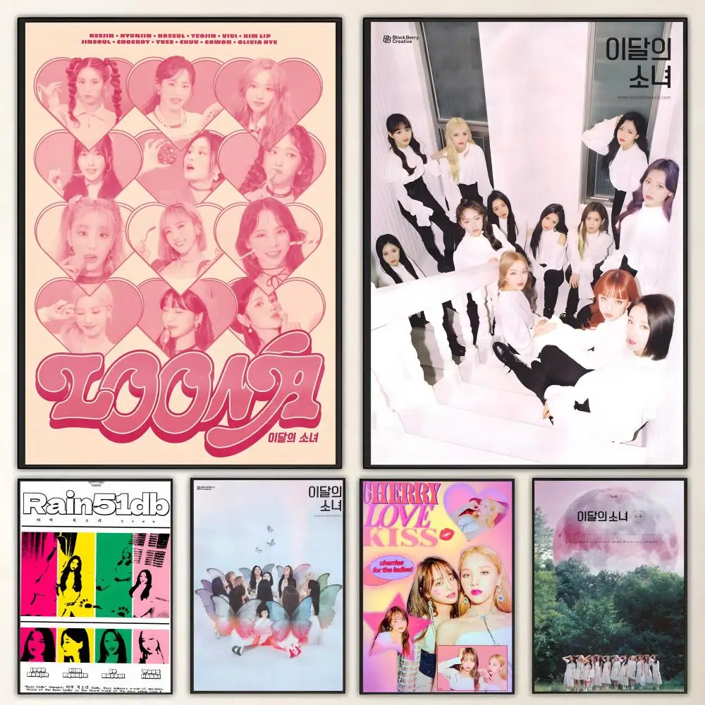 Poster HD art, waterproof, sticky wall, home decoration (living room, bedroom, bar), aesthetic Kpop L-LOONA
