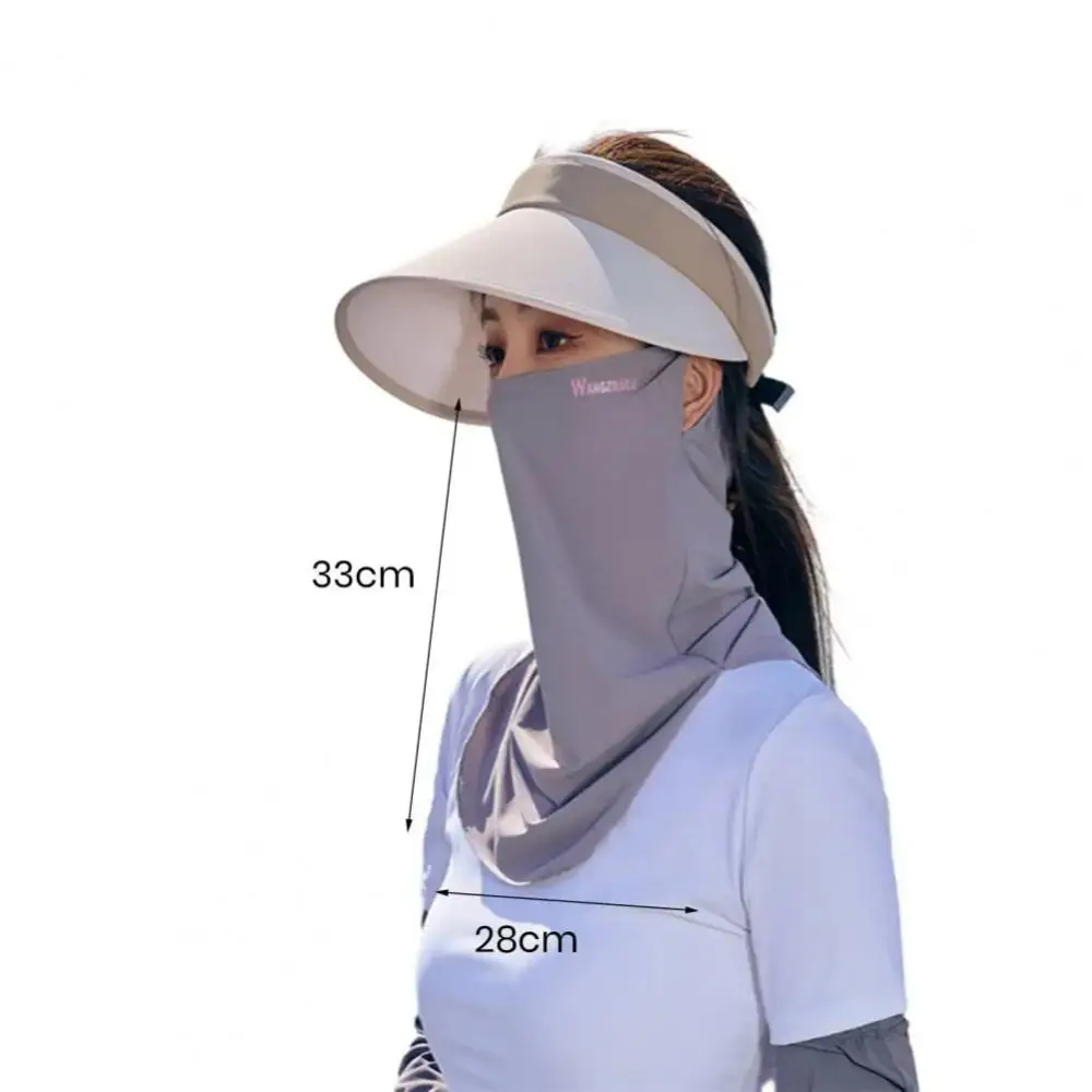 Neck Protection Ice Silk Ice Silk Bandana Elastic Breathable Cool Face Scarf Hanging Ear Headband Scarf Men Women