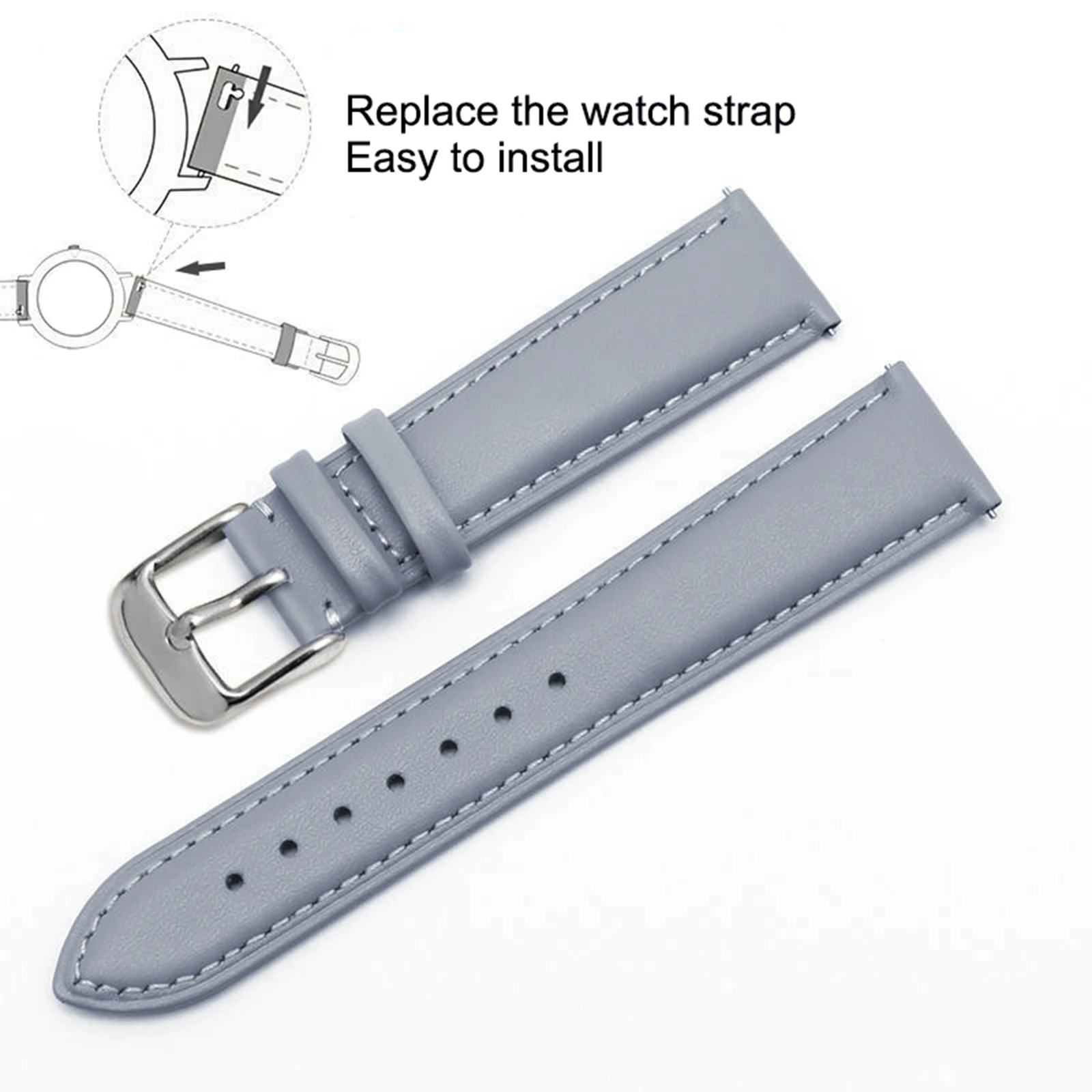 Kitykiss-スマートウォッチバンド、クイックリリース、プレミアムウォッチバンド、ブルー、グレー、カジュアルアクセサリー、ホリデーギフト、16mm、20mm、22mm、24mm