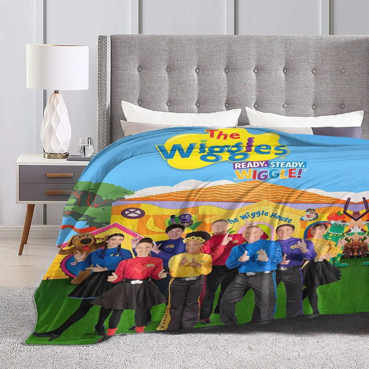 The Wiggles Blanket Quality Warm Soft Australian Children's Music Group Throw Blanket Winter Picnic Bedroom Funny Bedspread