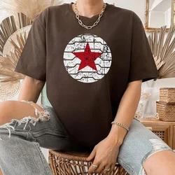 Falcon & WS Tv Series Tee Superhero Inspired T-shirt Bucky Barnes Vintage Logo Graphic Tee Short Sleeve Shirt Tops Gift for Fans