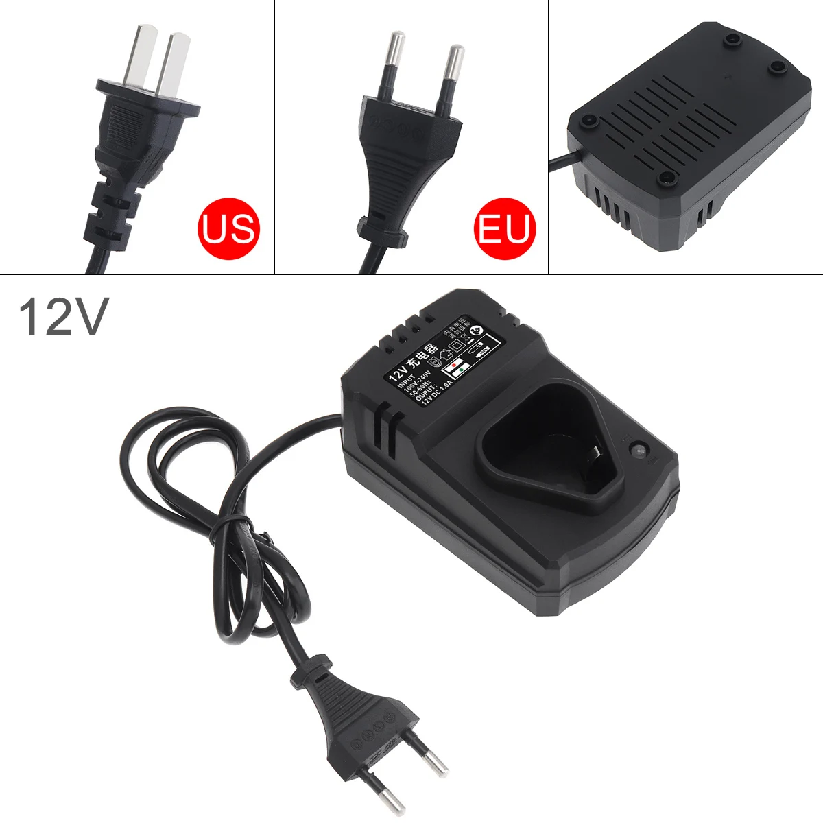 80 /100cm DC 12V 16.8V 25V Portable Lithium Battery Rechargeable Charger US/ EU 100-240V Power Source for Electrical Screwdriver