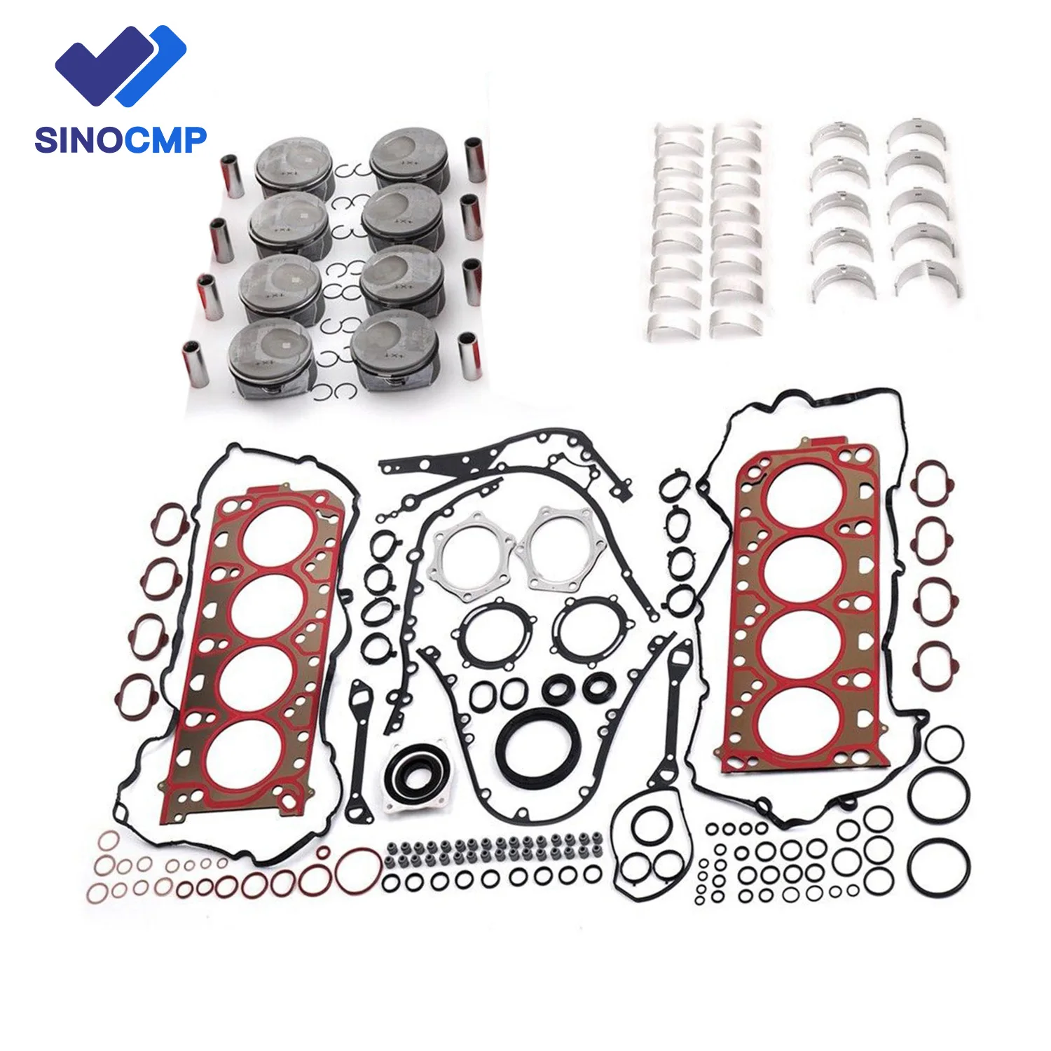 M48 Engine Rebuild Overhaul Set Φ96mm For Porsche Panamera Cayenne S 4S GTS 9PA 970 92A 4.8L V8 94310112502 94810124104