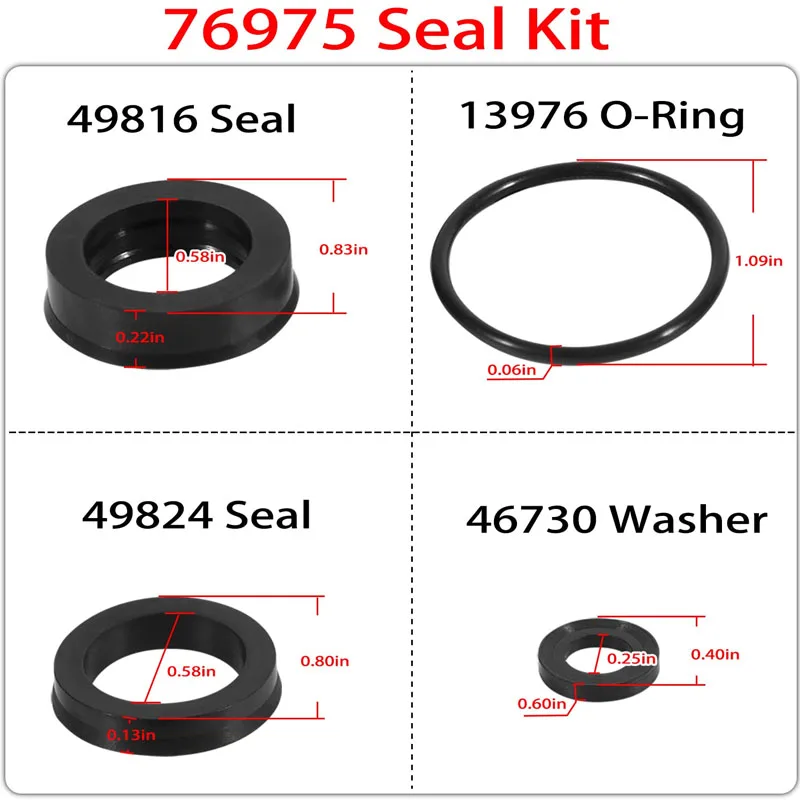76975 Seal Kit CAT Seal Kit for 4DNX Pumps Fits for Replacement CAT 4DNX25GSI & 4DNX27GSI Pump Servicing Seals Model