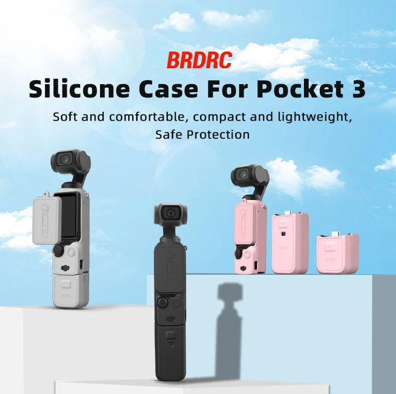 For DJI OSMO Pocket3 Silicone Cover Protective Case Lens Protector Scratch-Resistant Almighty edition Camera  Accesssoris