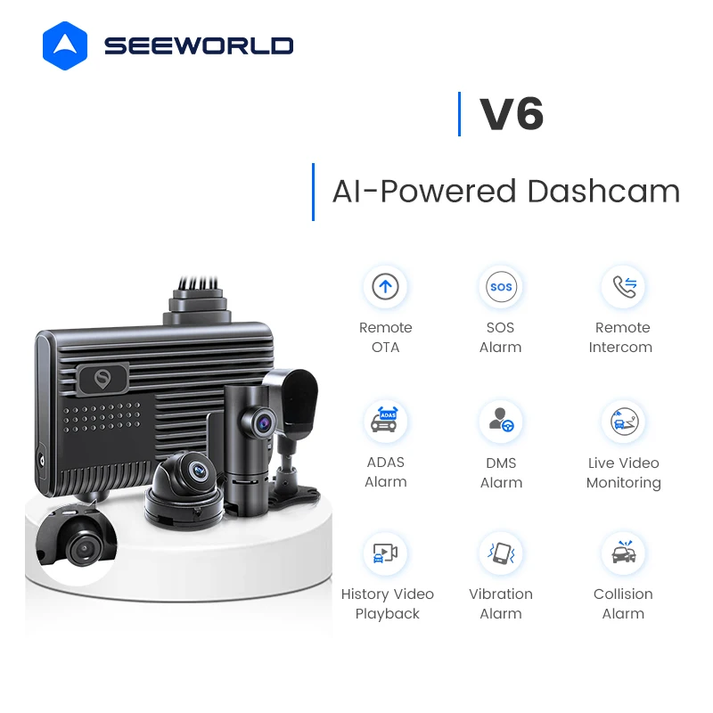 4 Lens Channel Ai GPS Dash Cam Voiture 4G Vehicle Video Recorder for Asset Monitoring Dual Angle 1080p Resolution ADAS Type