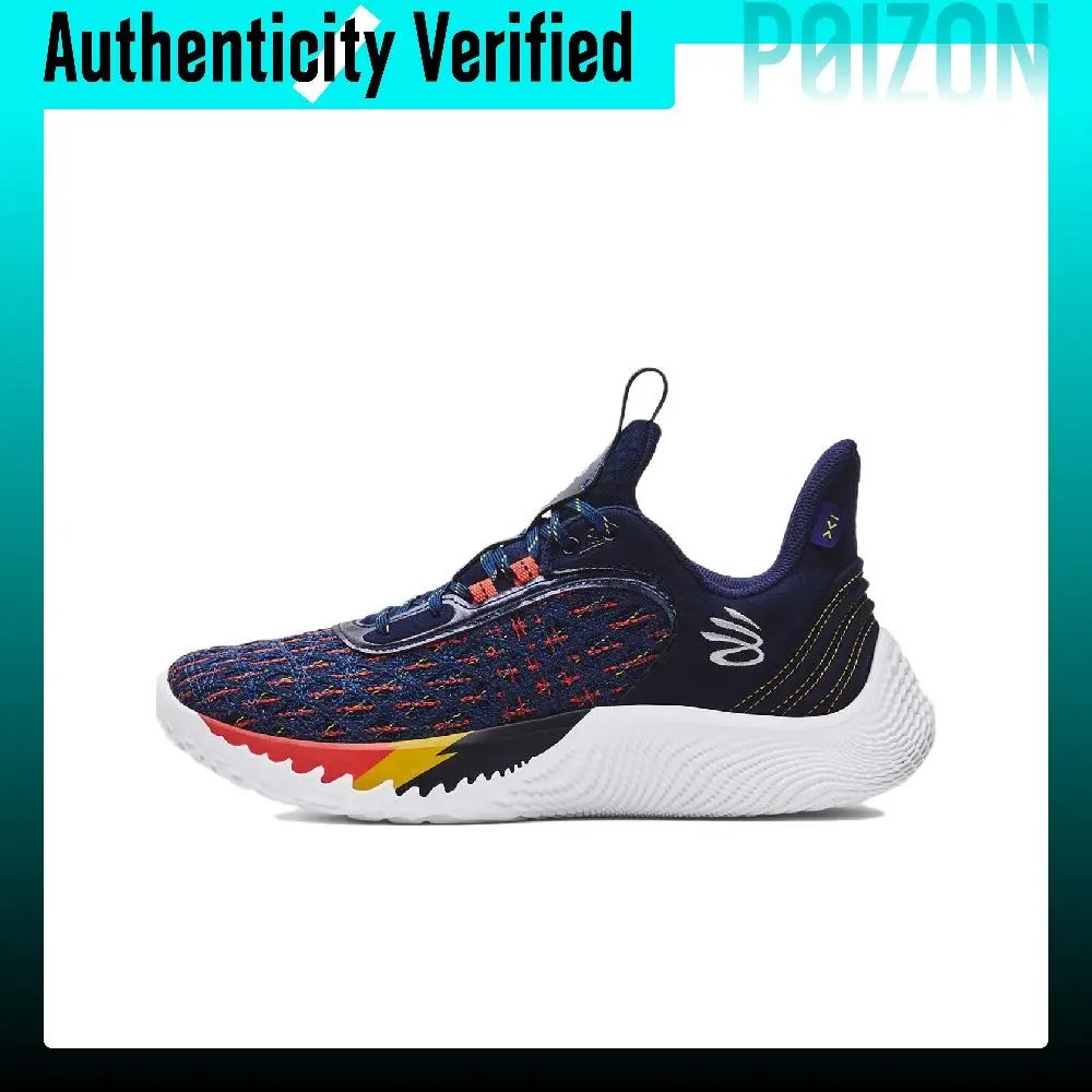 Under Armour Curry 9 Basketball Shoes Men's Low-top Navy Blue 3025684-406