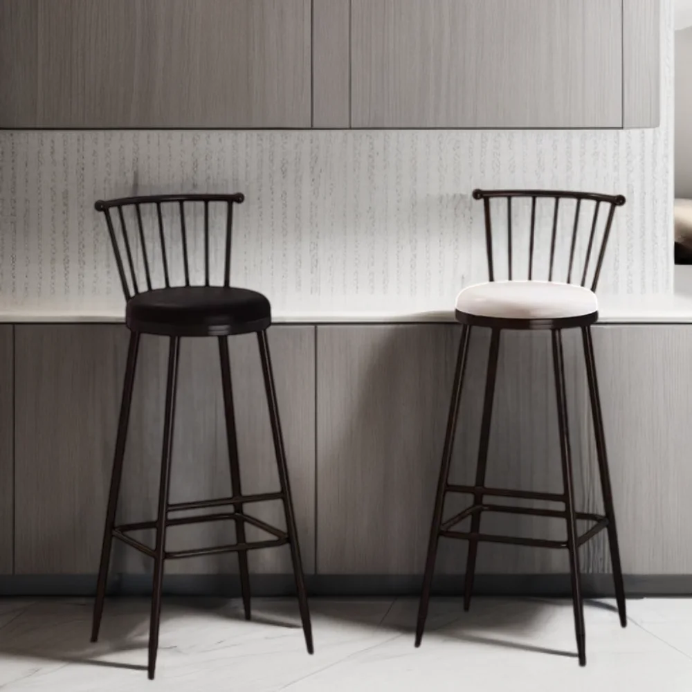 

Kitchen Bar Chair Modern Stools Backrest Barbershop Height Design Shop Cadeira Ergonomica Industrial Nordic Luxury Furniture