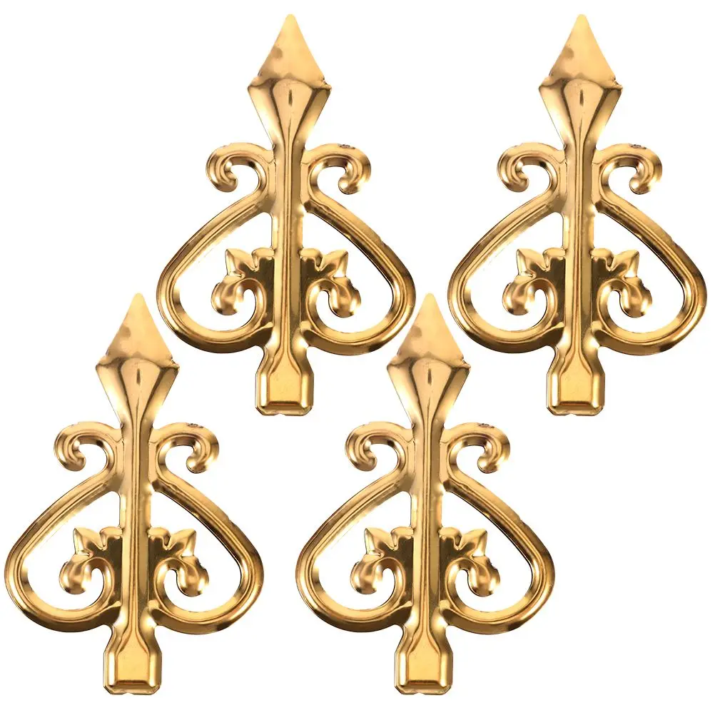 

4 Pcs Aluminum Alloy Fence Toppers Outdoor Decorative Finials Scratch Resistant Durable Gate Heads namental Metal Replacements