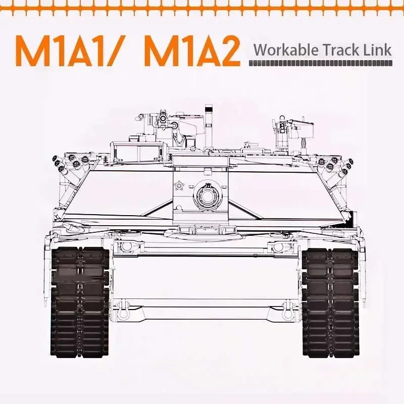 

Ryefield 1/35 Model spare parts RM-5009 M1A1/M1A2 main battle tank, movable track- assembly Scale Model Kit