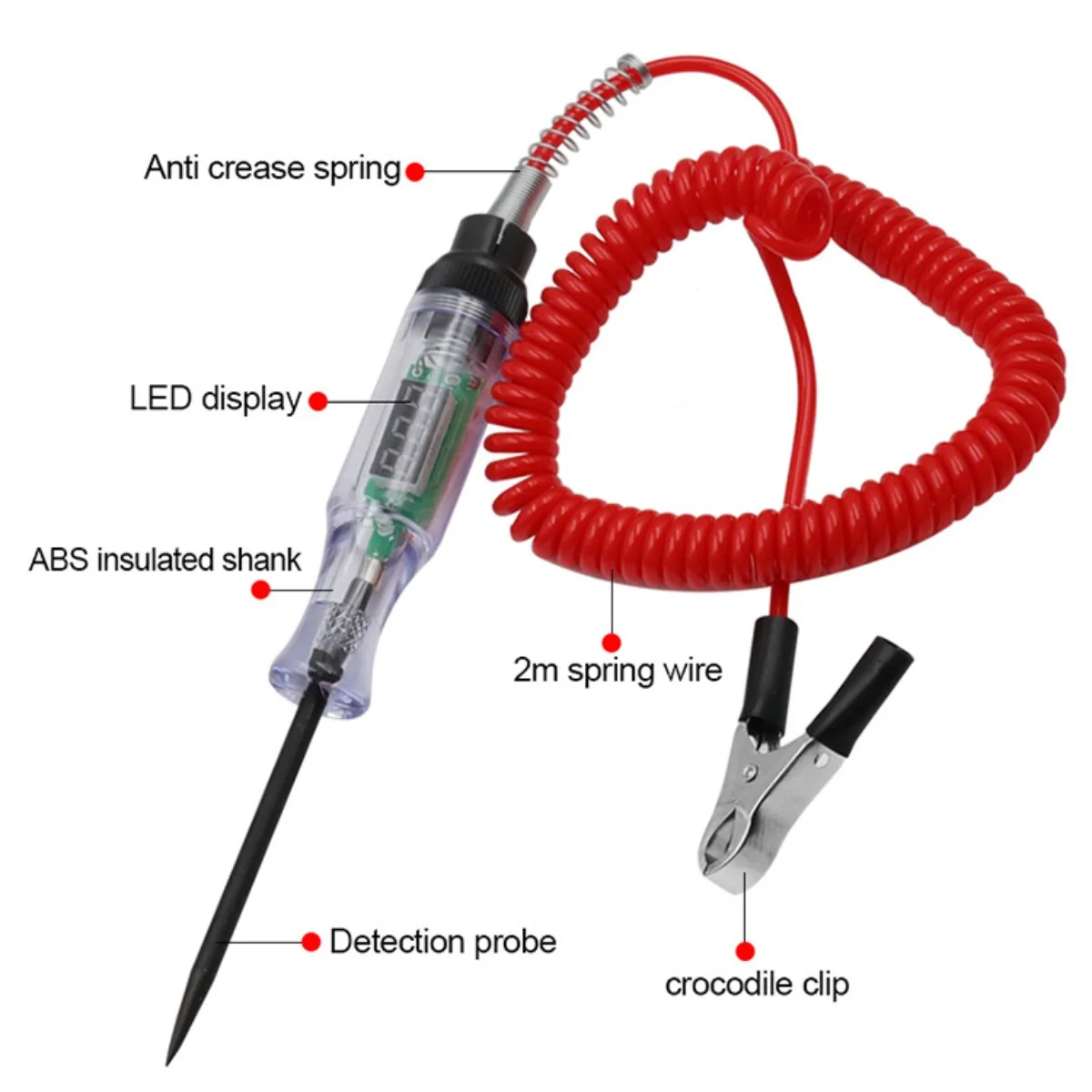 Car Truck Voltage Circuit Tester 6V 12V 24V Auto Car Diagnostic Probe Test Pen Light Bulb Electric Measuring Pen Repair Tools