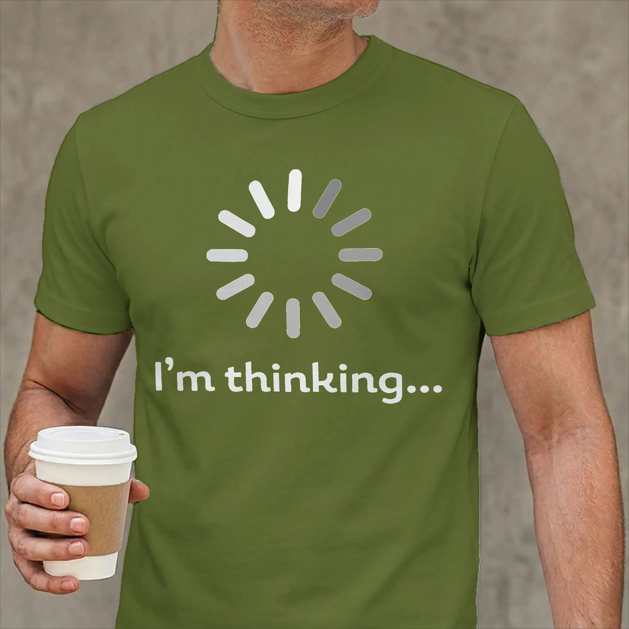Men I'm Thinking T Shirt Computer Gamer Pure Cotton Tops Amazing Short Sleeve Round Collar Tee Shirt Gift Idea T-Shirt