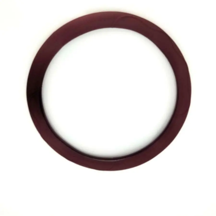 Picture 6: Universal 38cm Car Steering Wheel Cover Burgundy Dynamic Fiber Leather Embossed