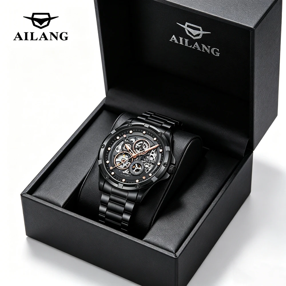 

AILANG Hollow Mechanical Watch for Men Luxury Automatic Tourbillon Watches High-end Brand Waterproof Luminous Wristwatch Mens
