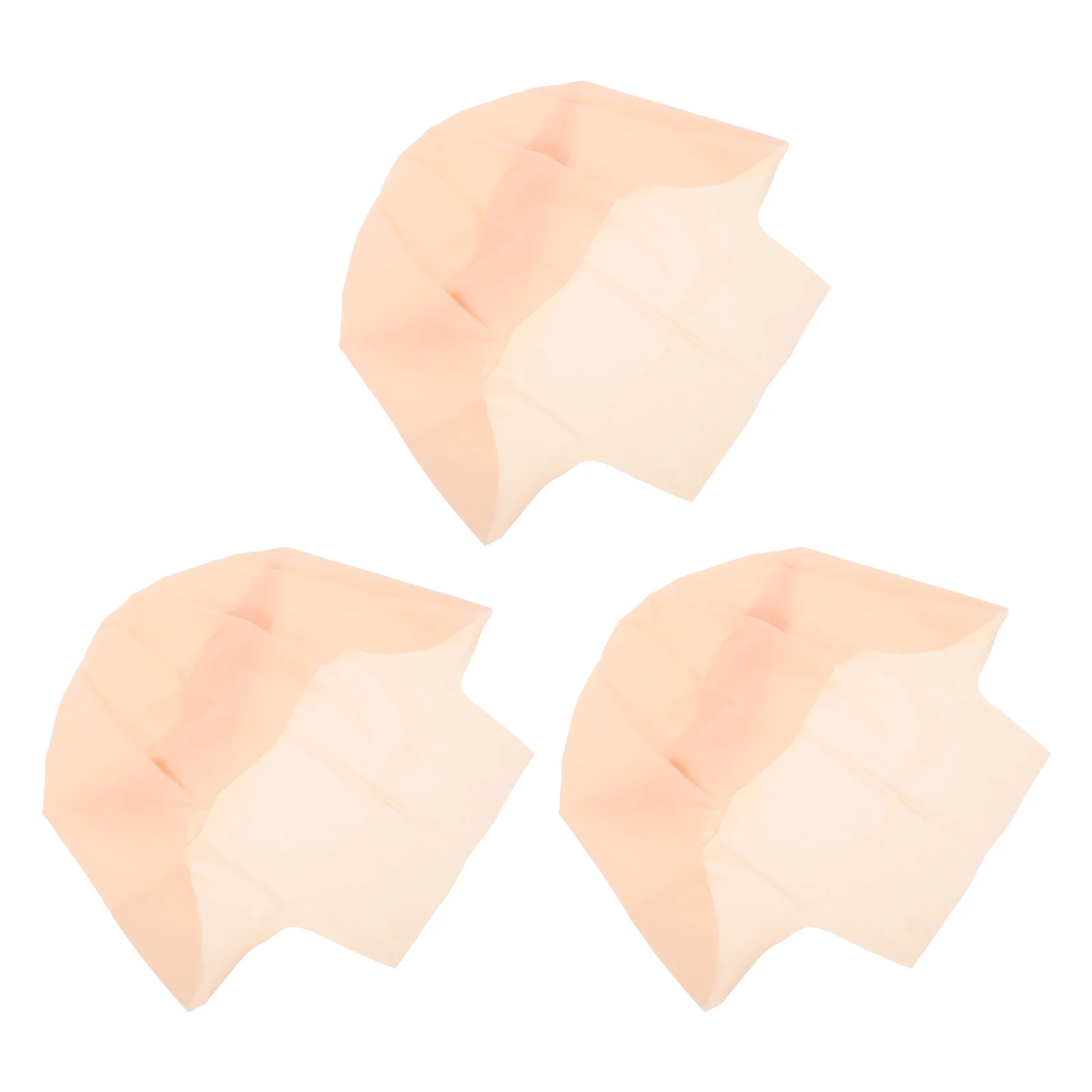 3 قطعة قبعة بنية للبالغين اللاتكس وهمية أصلع غطاء رأس أجزاء الجسم وهمية هالوين زي الرجال النساء تأثيري اكسسوارات