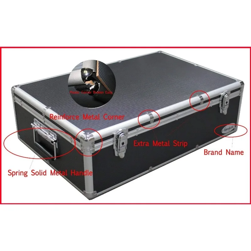 New Aluminum Like CD DVD Storage Case Holds 1000 Discs Black Box with Hanger Sleeves MegaDisc