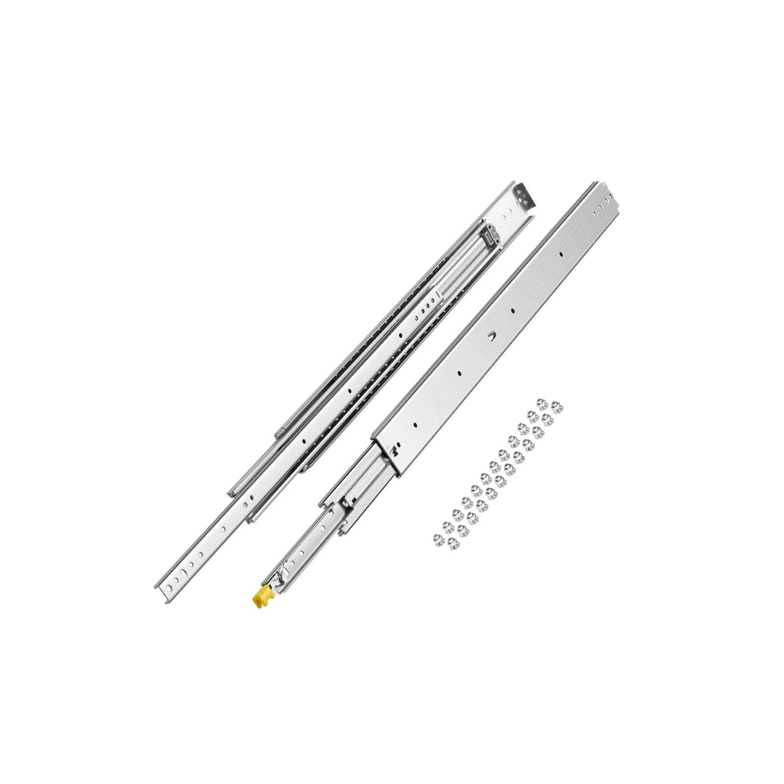 SucceBuy 1 Pair Full Extension Drawer Slides 500lbs Load Capacity Locking Drawer Slides Ball Bearing With Lock Drawer Slide Rail