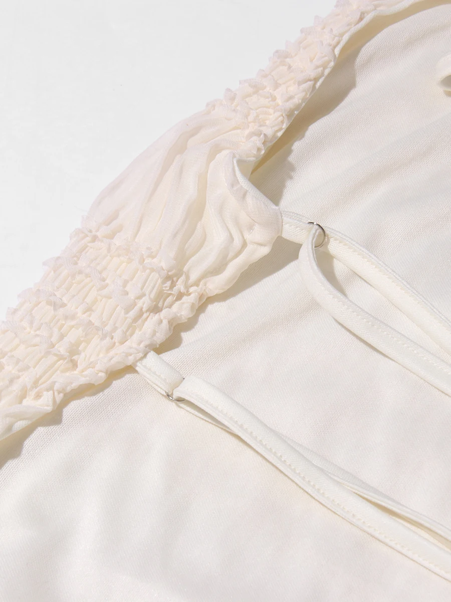 TWOTWINSTYLE Abiti casual a righe trasparenti dimagranti per le donne Abito senza maniche con scollo all'americana Moda femminile Nuovo