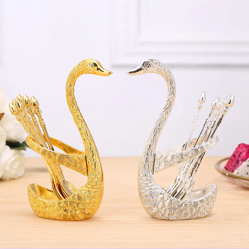 

Nordic Household Small Fork Spoon Set Creative Fruit Fork Internet Celebrity Coffee Spoon Metal Fashion Dessert Cake Fork