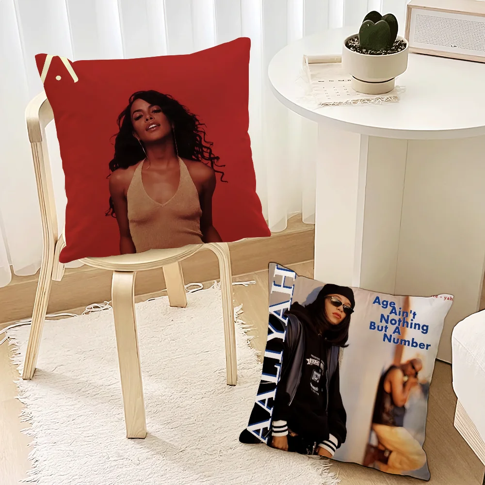 Singer A-Aaliyah Age Aint Nothing For Bedroom Car Coffee Shop Room Soft and Living Room Sofa Decorative Pillow Cover Case