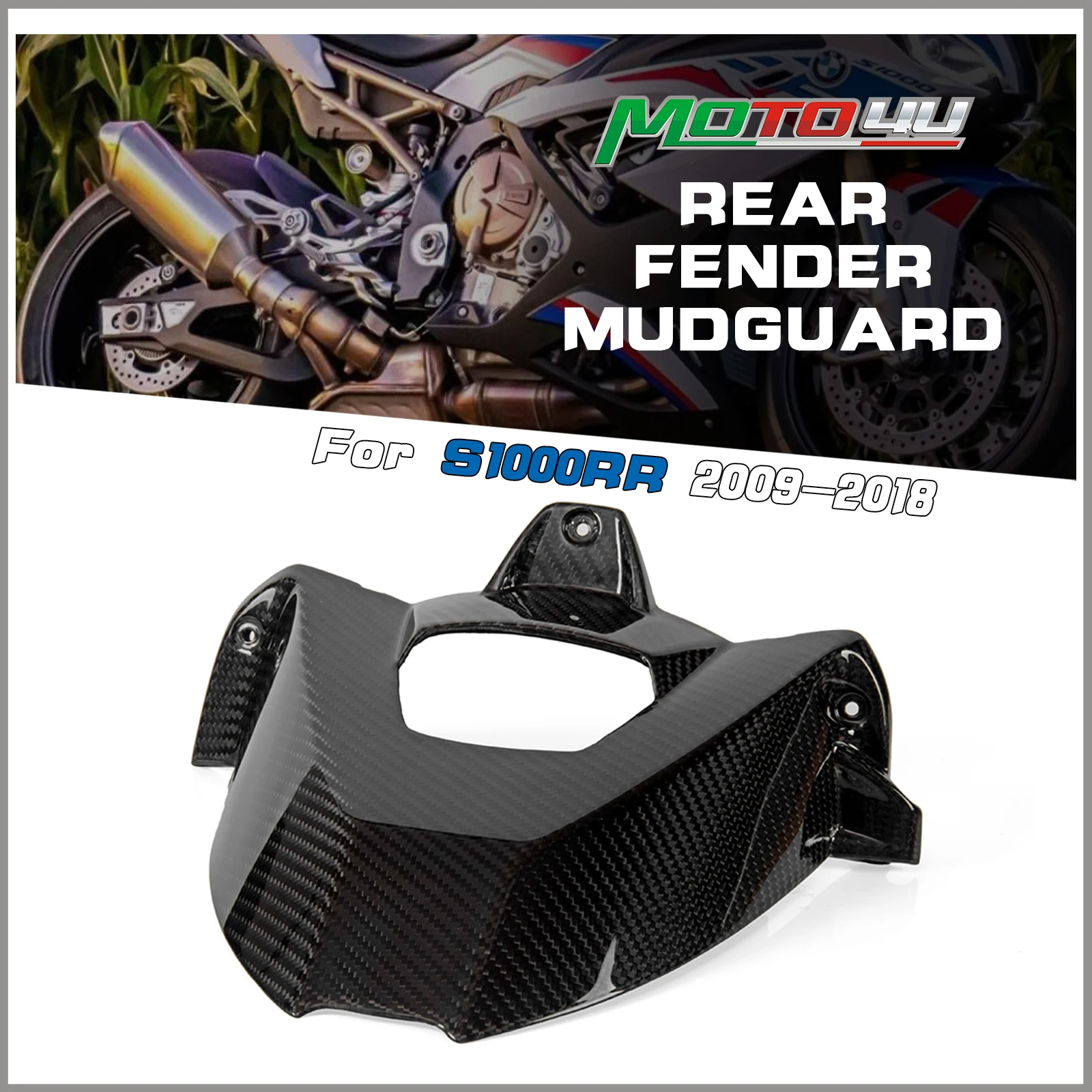 

For BMW S1000RR 2009-2014 2015-2018 Real Carbon Fiber Rear Fender Mudguard Short Rear Fender Gloss