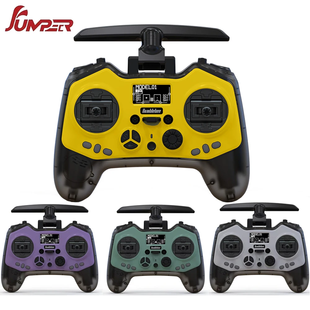 Jumper Bumblebee 915Mhz/2.4Ghz 1000mW 1W Elrs EdgeTx Remote Control Hall Sensor Gimbals 18650 Lipo OLED Screen For RC Fpv Drone