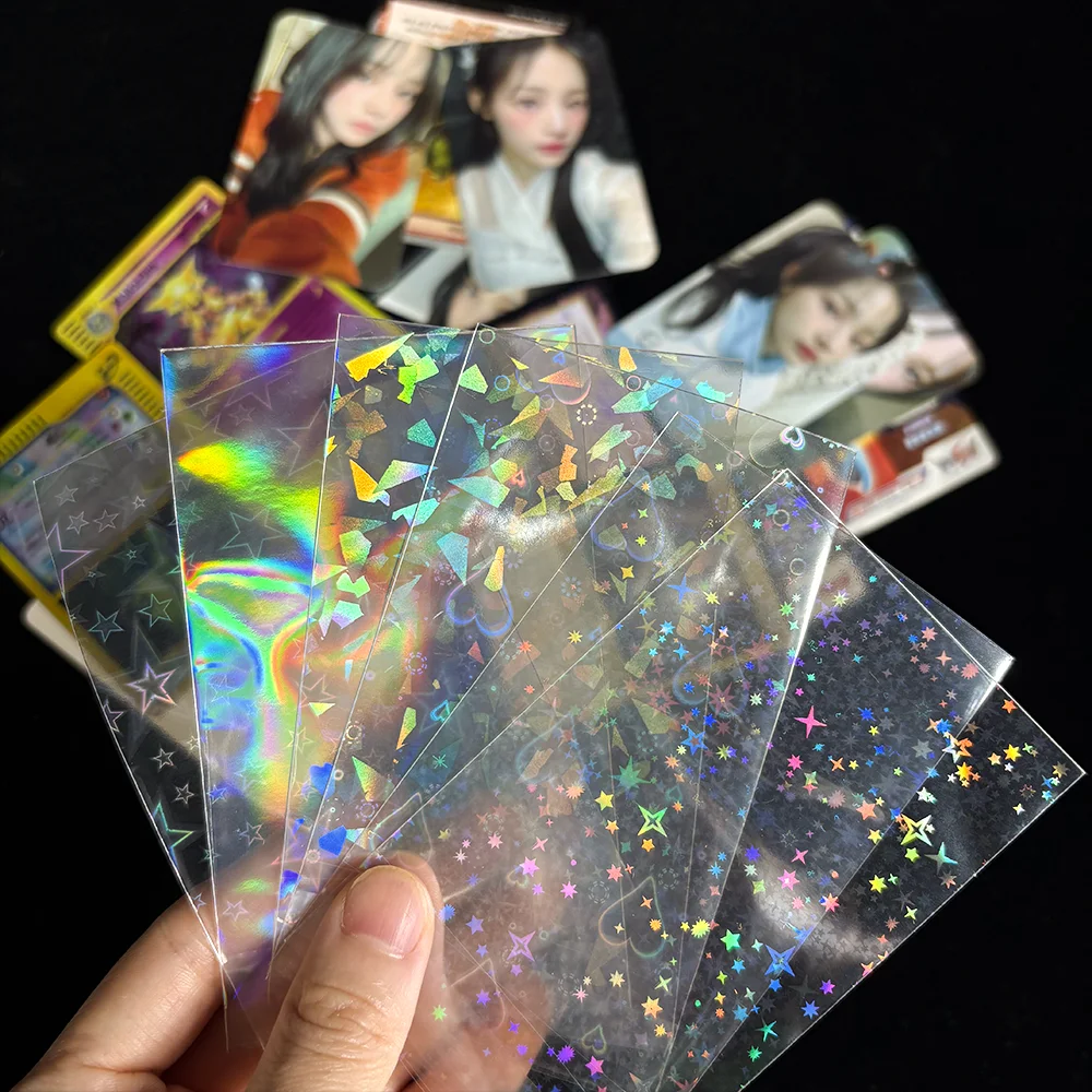 100PCS 65*90mm Clear Foil Resealable Sleeves self adhesive bag for Game Card Sports Card  Star Card Photo Polaroid Photo Protect