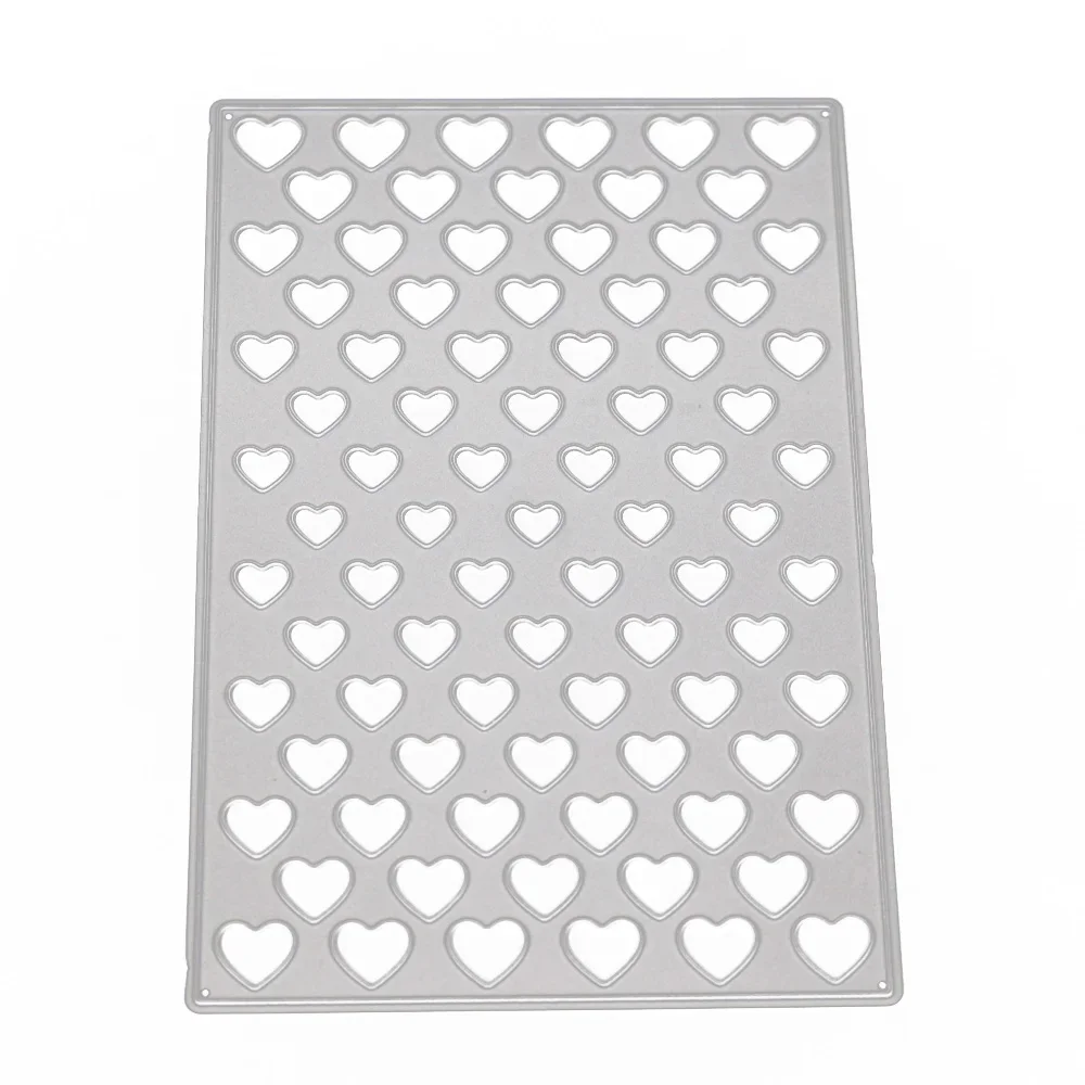 Rectangle Frame Love Background Metal Cutting Dies Diy Scrapbooking Photo Album Decorative Embossing Stencil Paper Card Crafts