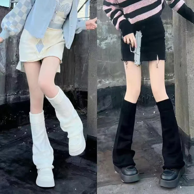 

Lolita Girl Leg Protector Elastic Knitted Foot Cover Warm Horn Knitted Socks Foot Cover Role Playing Autumn/Winter Stocking