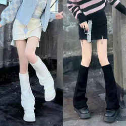 Lolita Girl Leg Protector Elastic Knitted Foot Cover Warm Horn Knitted Socks Foot Cover Role Playing Autumn/Winter Stocking