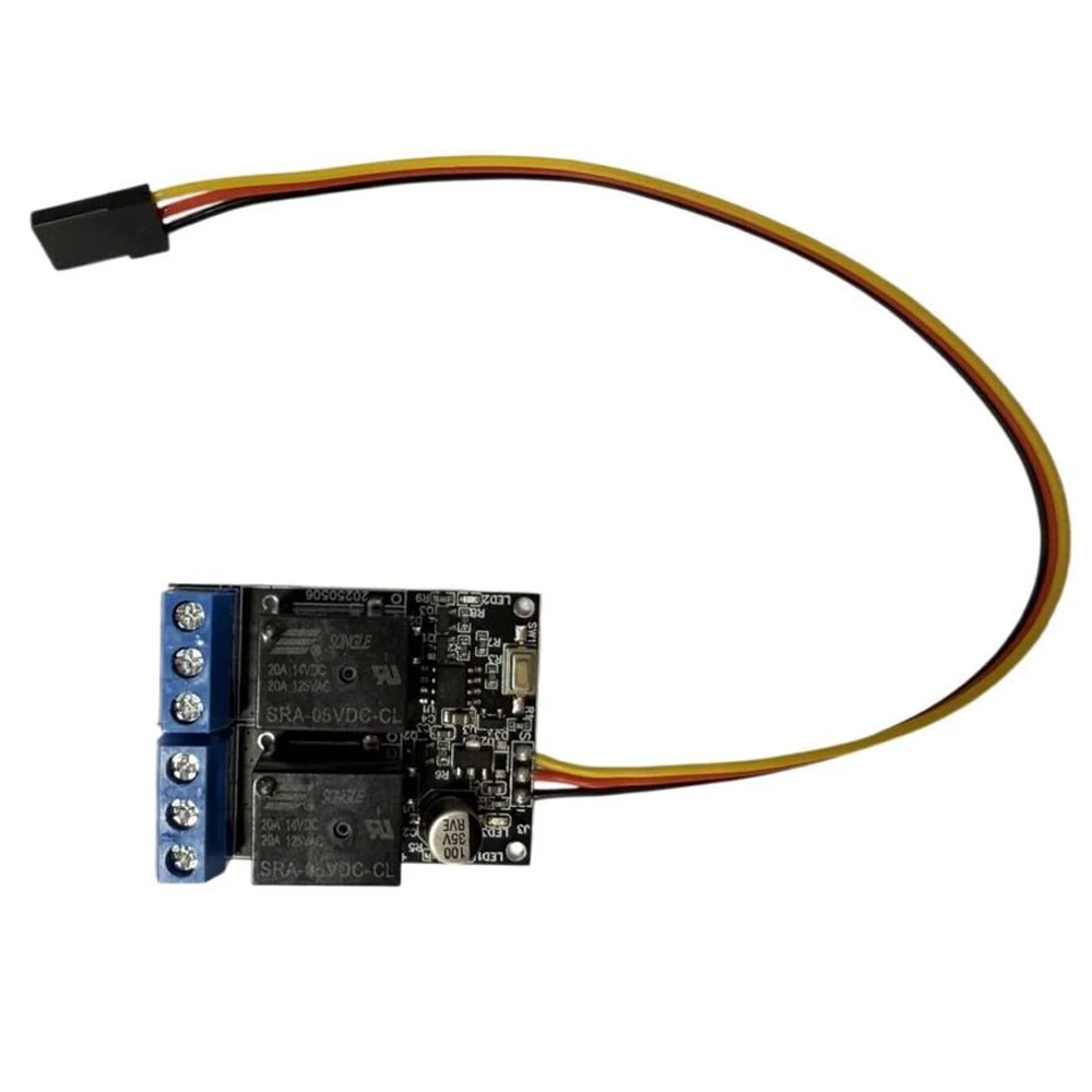 20A RC PWM Electronic Relay Switch 2CH, Receiver Controlled On-Off Module 4.8-8.4V with 3 Working Modes for Car/Aircraft