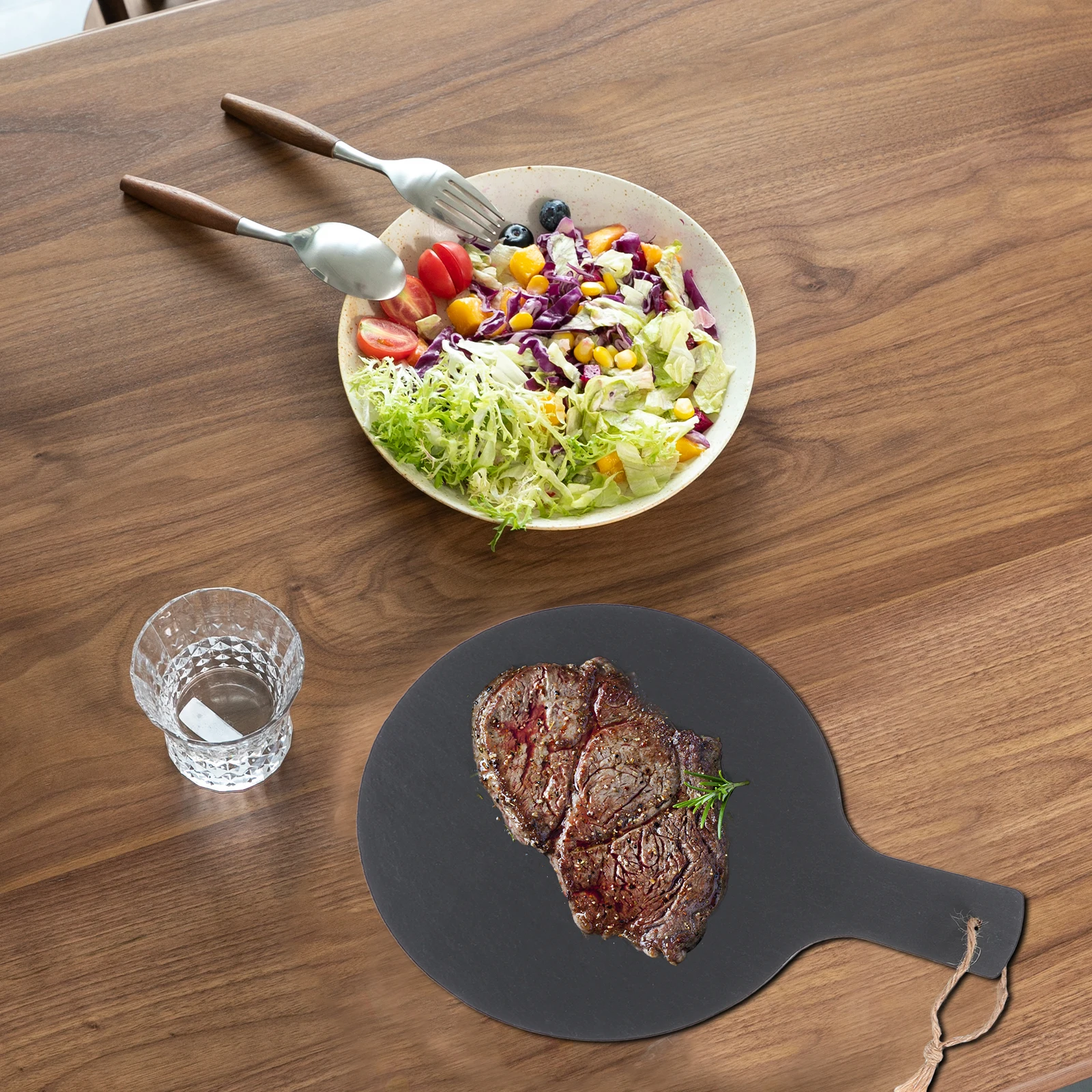 

Natural Stone Plates Dinner Plate Food Tray Kitchen Tableware Western Steak Dish Serving Dishes Pastry Snacks Party