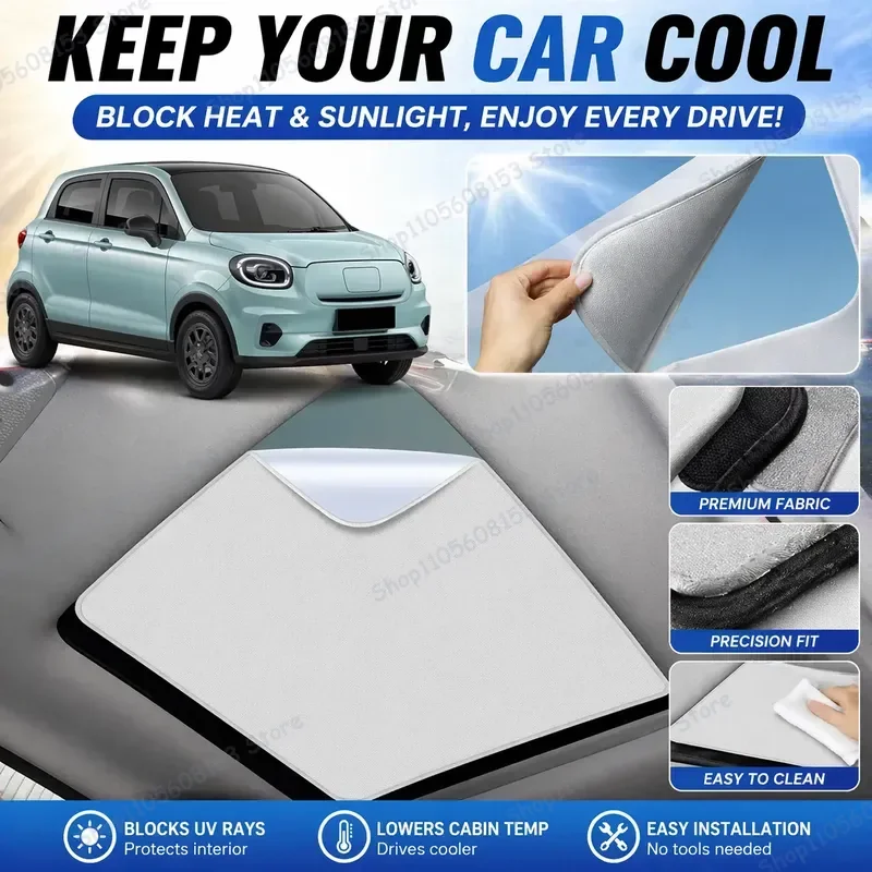For LEAPMOTOR T03 2023 2024 2025 Suede Sunshade for Sunroof UV Protection Heat Insulation Electrostatic Skylight Cover Auto