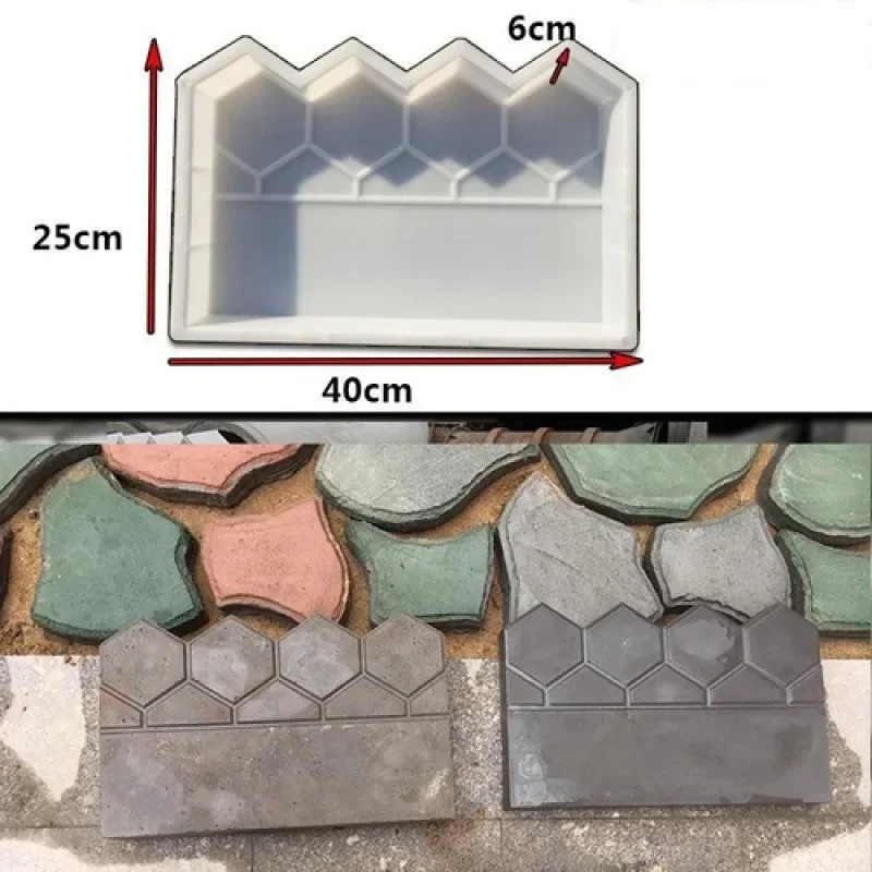 Cegła kamienna Ścieżka Forma Akcesoria ogrodowe Tworzenie tworzyw sztucznych DIY Staw rybny Forma do chodzenia Dom Ściana Ogrodzenie Droga Betonowa