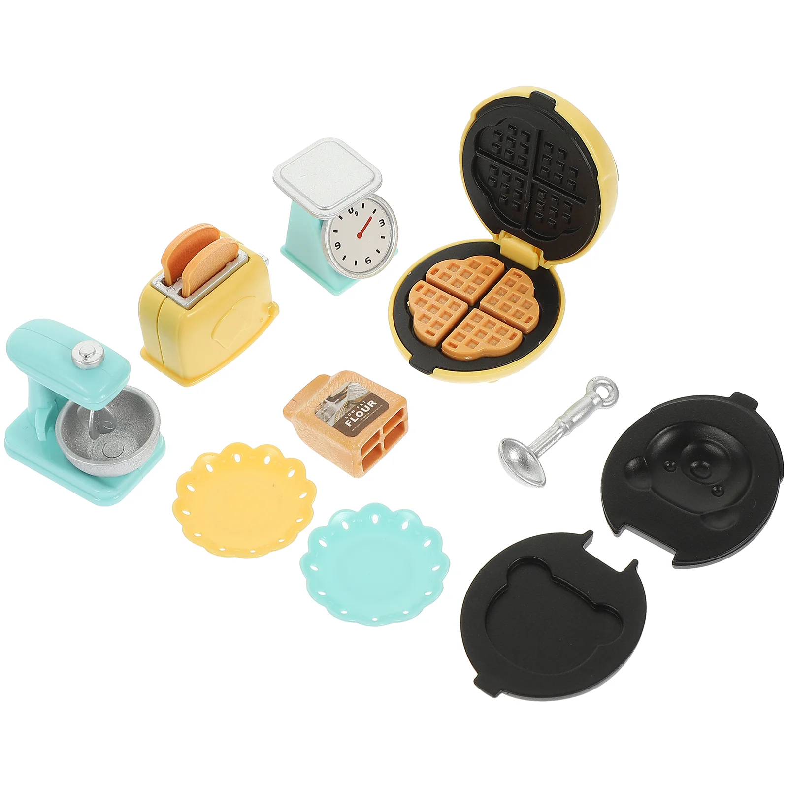 Dollhouse Cooker Bakery Toys for Kids Accessories Toddlers Blender Mini Egg Basket Model Plastic Miniature Room Ornaments Child