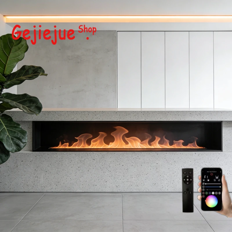 3d Steam Fireplace Stove Electric Flame Fire Place Electric Modern Indoor Firepit Ferramentas De Maquiagem Fake Fireplace Камин