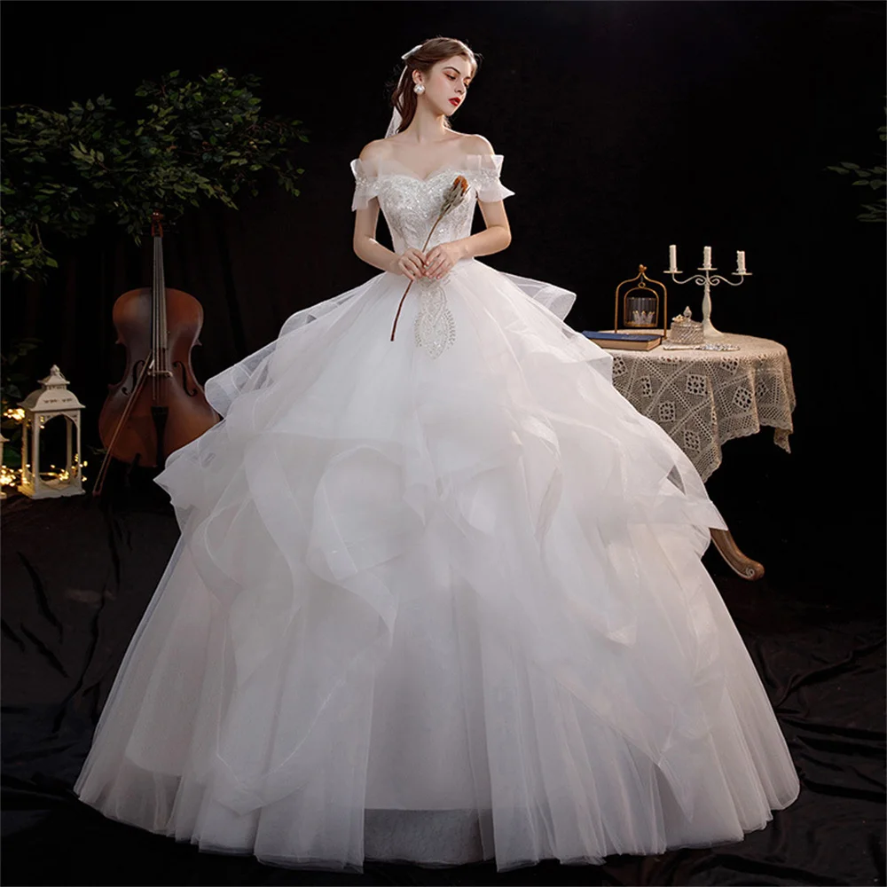 

omantic Sweetheart 2024 Wedding Dresses Sexy Lace Appliques A Line Bridal Ball Gowns Formal Princess Vestidos Customized 100